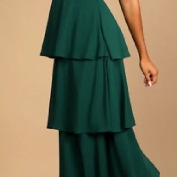 Lulu's Celebration Time Emerald Dress - Picture 2 of 6